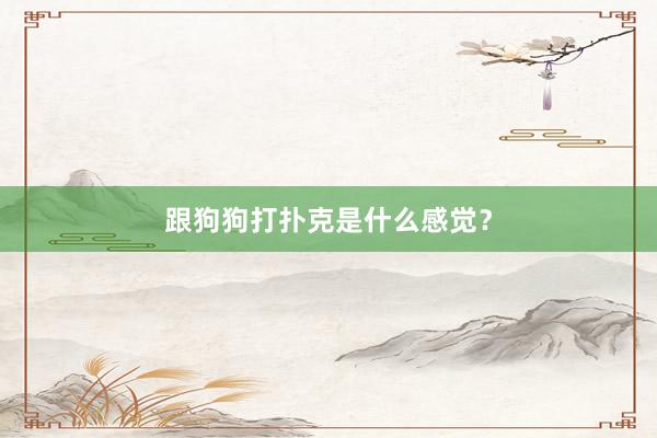 跟狗狗打扑克是什么感觉？